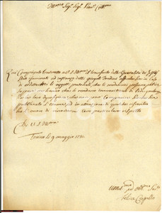 Manoscritto, lettera originale 1781 BORGOLAVEZZARO NO Testimoni immeritevoli di fede 1