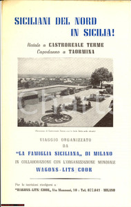 Materiale pubblicitario d’epoca 1955 MILANO Viaggio organizzato FAMIGLIA SICILIANA 1