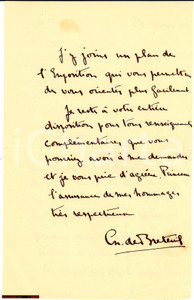 Documento originale, autentico 1931 PARIS Charles de BRETEUIL Expo Coloniale Autograph 1