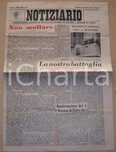 Giornale, rivista storica 1956 Associazione Mutilati NOTIZIARIO Pensione guerra 1