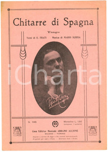 Oggetto da collezione cartaceo 1931 CHITARRE DI SPAGNA Tango Mario SCHISA Spartito 1