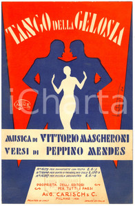 Oggetto da collezione cartaceo 1931 TANGO DELLA GELOSIA Spartito Ill. BONFANTI 1
