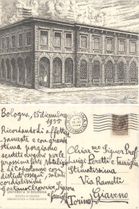 Autografo originale 1955 BOLOGNA Autografo chimico Gaetano CHARRIER 1