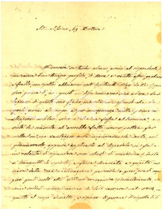 Manoscritto, lettera originale 1838 GENOVA Edmondo ROBERTI pro Giacomo DELPONTE Autog. 1