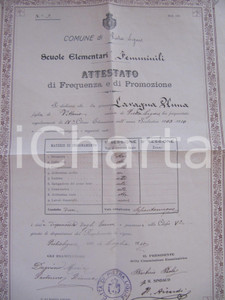 Oggetto da collezione cartaceo 1910 PIETRA LIGURE SV Promozione elem. Anna LAVAGNA 1