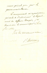 Autografo originale 1914 PARIS Louis DREYFUS CÃ©rÃ©ales Amm. FrÃ©dÃ©ric Paul MOREAU Autografo 1