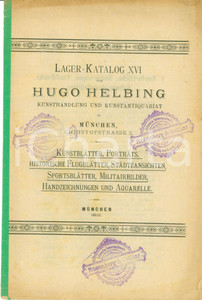 Libro, pubblicazione d epoca 1892 MUNCHEN DE XVI Lagerkatalog Hugo HELBING PortrÃ¤ts KunstblÃ¤tter 1