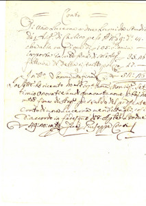 Documento originale, autentico 1802 VENEZIA Ricevuta di Giuseppe CROCI per vendita di una lucerna Manoscritto 1