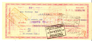 Documento originale, autentico 1937 EMPOLI SocietÃ  Anonima MANIFATTURA VETRARIA *Cambiale pubblicitaria 1