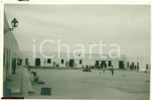 Fotografia d epoca originale 1930 circa MARSA EL BREGA LIBIA Piazza del mercato Fotografia 1