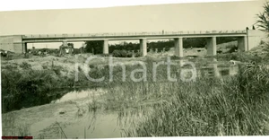Fotografia d epoca originale 1932 LENTINI SR Ponte sul fiume SAN LEONARDO bonifica Fotografia 1