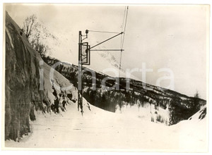 Fotografia d'epoca originale 1940 ca NARVIK (NORVEGIA) WW2 Paesaggio con la Erzbahn *Fotografia 1