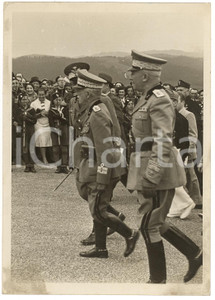 Fotografia d'epoca originale 1938 ASIAGO VI Vittorio Emanuele III inaugura Sacrario 1