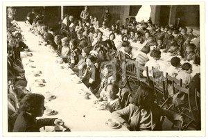 Fotografia d'epoca originale 1934 MILANO Bambini di PARIGI alla Stazione Centrale per colonie estive *Foto 1