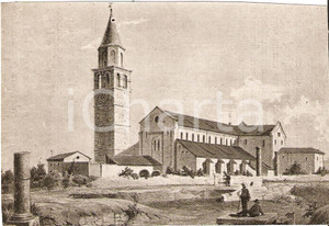 Fotografia d'epoca originale 1931 AQUILEIA (UD) La Basilica del Patriarca POPONE 1