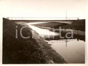 Fotografia d'epoca originale 1933 SERMIDE (MN) Veduta del Ponte NEGRISOLI Foto 1