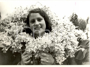 Fotografia d'epoca originale 1939 ROCCA PRIORA (RM) Ritratto alla Festa del Narciso 1