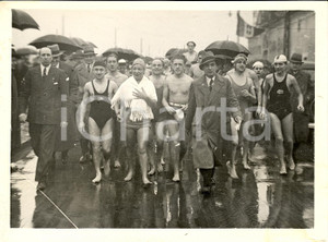 Fotografia d'epoca originale 1936 MILANO Concorrenti alla partenza Cimento Invernale 1