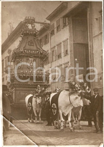 Fotografia d'epoca originale 1930 circa FIRENZE Il Carro prima dello Scoppio ANIMATA 1