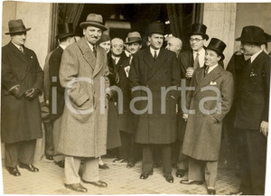 Fotografia d'epoca originale 1931 ROMA Il ritorno di Dino GRANDI da New York FOTO 1