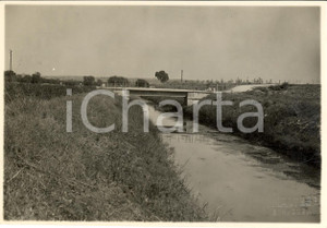 Fotografia d epoca originale 1935 circa SIRACUSA Bonifica paludi Lisimelie canale FONTANA MORTILLA Foto 1