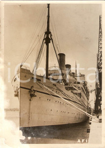 Fotografia d'epoca originale 1941 WW2 DAKAR? Transatlantico EMPRESS OF AUSTRALIA 1