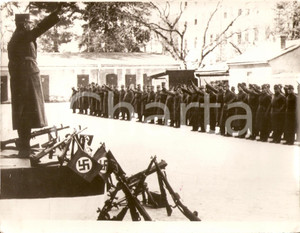 Fotografia d epoca originale 1938 WIEN Soldati della Guarnigione SALZBURG giurano fedeltÃ  a HITLER Fotografia 1