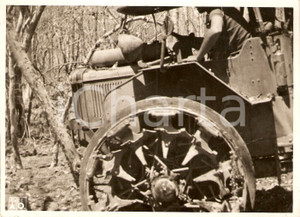 Fotografia d'epoca originale 1940 ca AFRICA ORIENTALE L'avanzata di un trattore *Fotografia 1