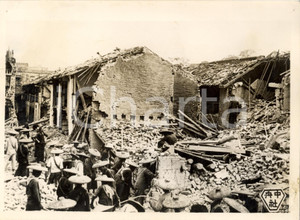 Fotografia d epoca originale 1938 CANTON CINA 3000 morti macerie nel bombardamento 1