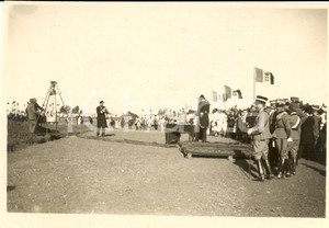 Fotografia d epoca originale 1937 AOI SOMALIA ? Discorso prof. ZINGARELLO a inaugurazione Foto 14x9 cm 1