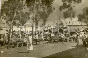 Fotografia d epoca originale 1936 MACALLE  ETIOPIA Nel mercato riprende commercio 1