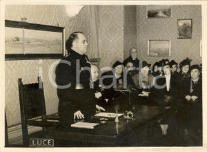 Fotografia d epoca originale 1938 ROMA SocietÃ  DANTE ALIGHIERI Pietro Silvio RIVETTA TODDI conferenza Foto 1