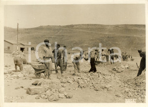 Fotografia d epoca originale 1940 MARMARICA LIBIA WW2 Indigeni costruiscono strade Fotografia 1