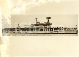 Fotografia d epoca originale 1942 GUERRA NAVALE WW2 Portaerei inglese FOTO DANNEGGIATA 1