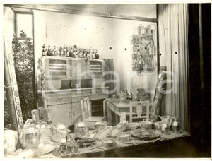 Fotografia d epoca originale 1936 PADOVA Cucina completa al vincitore della lotteria Fotografia 1