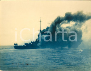 Fotografia d epoca originale 1940 ca GUERRA NAVALE WW2 Tiri con grosse artiglierie Fotografia 1