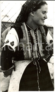 Fotografia d epoca originale 1942 MACEDONIA Ragazza macedone in costume tipico Fotografia 1