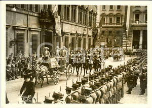 Fotografia d epoca originale 1939 ROMA Corteo Reale verso MONTECITORIO Inaugurazione  XXX Legislatura Foto 1