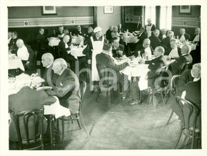 Fotografia d epoca originale 1937 MILANO Salone da pranzo Casa Riposo per MUSICISTI Fotografia 1