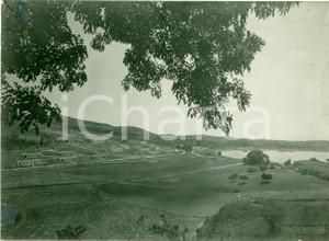Fotografia d epoca originale 1937 ENNA Nuovo villaggio di bonifica sul lago PERGUSA Fotografia 1