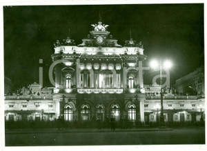 Fotografia d epoca originale 1938 GENOVA Stazione BRIGNOLE illuminata per visita del DUCE Fotografia 1