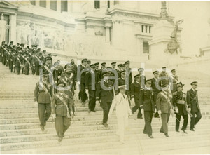 Fotografia d epoca originale 1934 ROMA Aviatori francesi omaggio al MILITE IGNOTO Fotografia 1