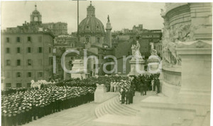 Fotografia d epoca originale 1930 ca ROMA Marinai della flotta al MILITE IGNOTO Fotografia 1