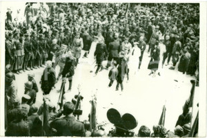 Fotografia d epoca originale 1938 PADOVA Re VITTORIO EMANUELE III visita la Fiera Fotografia 1