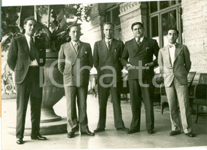 Fotografia d epoca originale 1934 GENOVA Missione Militare Navale URUGUAY per navi guardiacosta FOTO 1