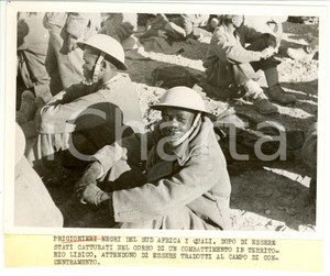 Fotografia d epoca originale 1941 LIBIA WWII Prigionieri neri destinati a campo di concentramento FOTO 1