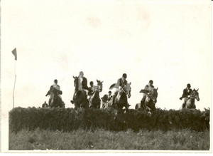 Fotografia d epoca originale 1934 SOMMA LOMBARDO VA IPPICA SocietÃ  CACCIA A CAVALLO Gara Premio del CANILE 1