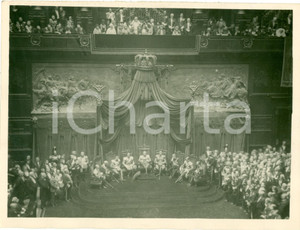 Fotografia d epoca originale 1929 ROMA CAMERA DEPUTATI Vittorio Emanuele III inaugura Legislatura Fotografia 1