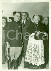 Fotografia d epoca originale 1930 ca MILANO Card Ildefonso SCHUSTER inaugura Scuola Arte Sacra BEATO ANGELICO 1