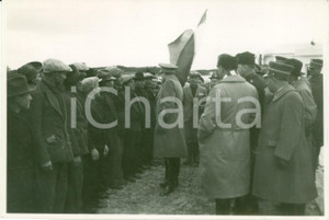 Fotografia d epoca originale 1934 BEDA LITTORIA LIBIA Italo BALBO visita coloni della CIRENAICA Fotografia 1